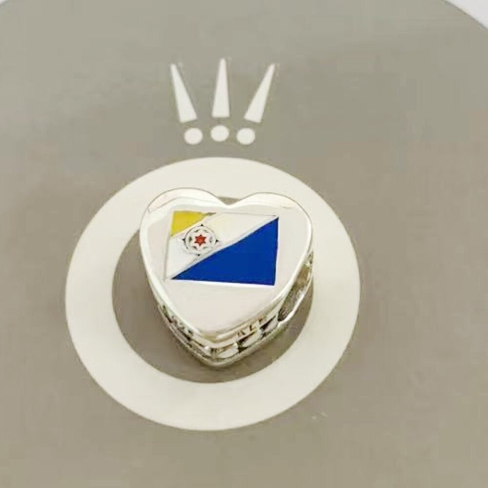 Pandora Bonaire Flag Heart Charm